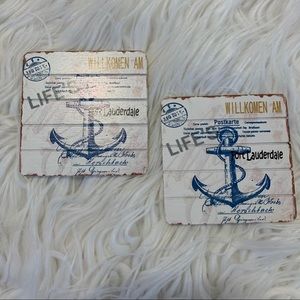 2 Wooden Coasters from Ft Lauderale